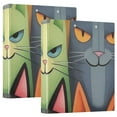 thumbnail image 1 of Cats Faces 3 Ring Binders 1.5 inch Hardcover File Folders with Interior Pockets A4 Size Organizer for School Office Hospital, 1 of 8