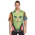 thumbnail image 1 of Cats Faces Men's Hawaiian Wrinkle Free Button Down Short Sleeve Shirt Casual Shirts Beach Shirts, 1 of 8