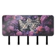 thumbnail image 1 of Cats Flowers Floral Purple Mail Holder Organizer Wall Mount with Shelf Key Holder Key Rack with 5 Key Hooks for Wall Decorative, 1 of 6