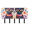 thumbnail image 1 of Cats Flowers Painting Mail Holder Organizer Wall Mount with Shelf Key Holder Key Rack with 5 Key Hooks for Wall Decorative, 1 of 6