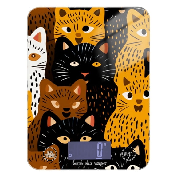 Cats Food Scale Digital Kitchen Scale Waterproof Tempered Glass Tare Function 11 lb for Baking Cooking Meal Prep