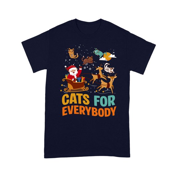 Cats For Everybody Christmas Santa Family Celebration Unisex Standard T-Shirt