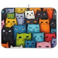 thumbnail image 1 of Cats Full Dish Drying Mat Dish Drainer Rack Mats Water Absorbent Non-Slip Easy Clean Heat Resistant for Kitchen Counter, 1 of 8