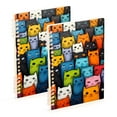 thumbnail image 1 of Cats Full Ring Binder Notebook Journey Note Diary College Ruled Spiral Notebook Study Loose Leaf Paper A5 60 Pages, 1 of 8