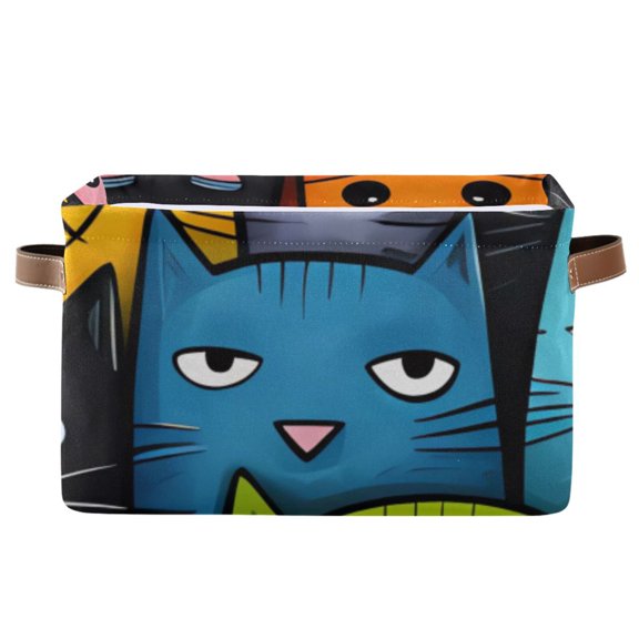 Cats Full Storage Bins Baskets With Handles Storage Box Clothes Organizer Organization Toys