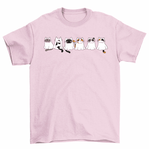 Cats Ghost Costumes Cute Kitty Cat Lover Halloween T-Shirt