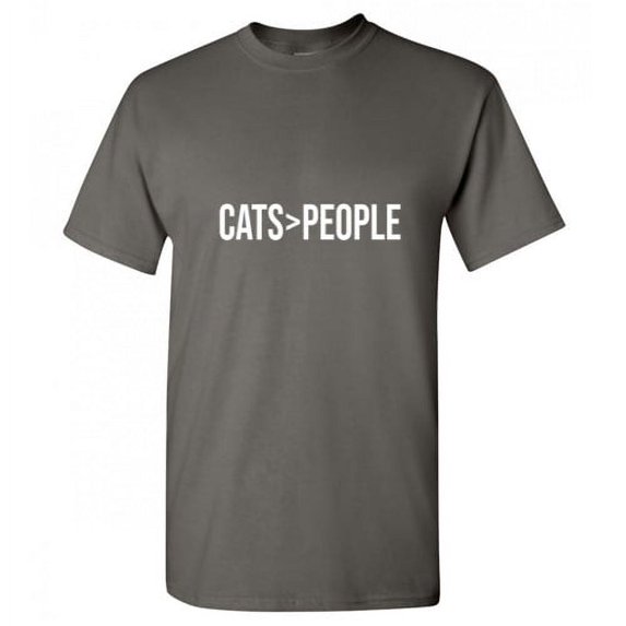 Cats Greater Than People Funny Hilarious Graphic Tees For Christmas Anniversary Birthday Gift Adult Humor Sarcastic Novelty Tshirt