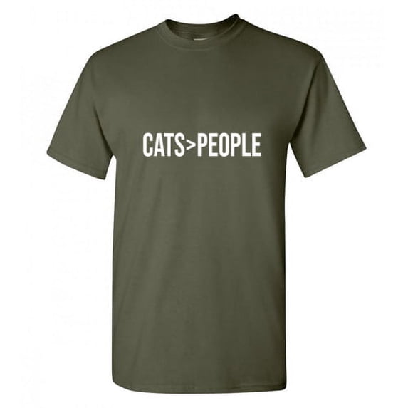 Cats Greater Than People Funny Hilarious Graphic Tees For Christmas Anniversary Birthday Gift Adult Humor Sarcastic Novelty Tshirt