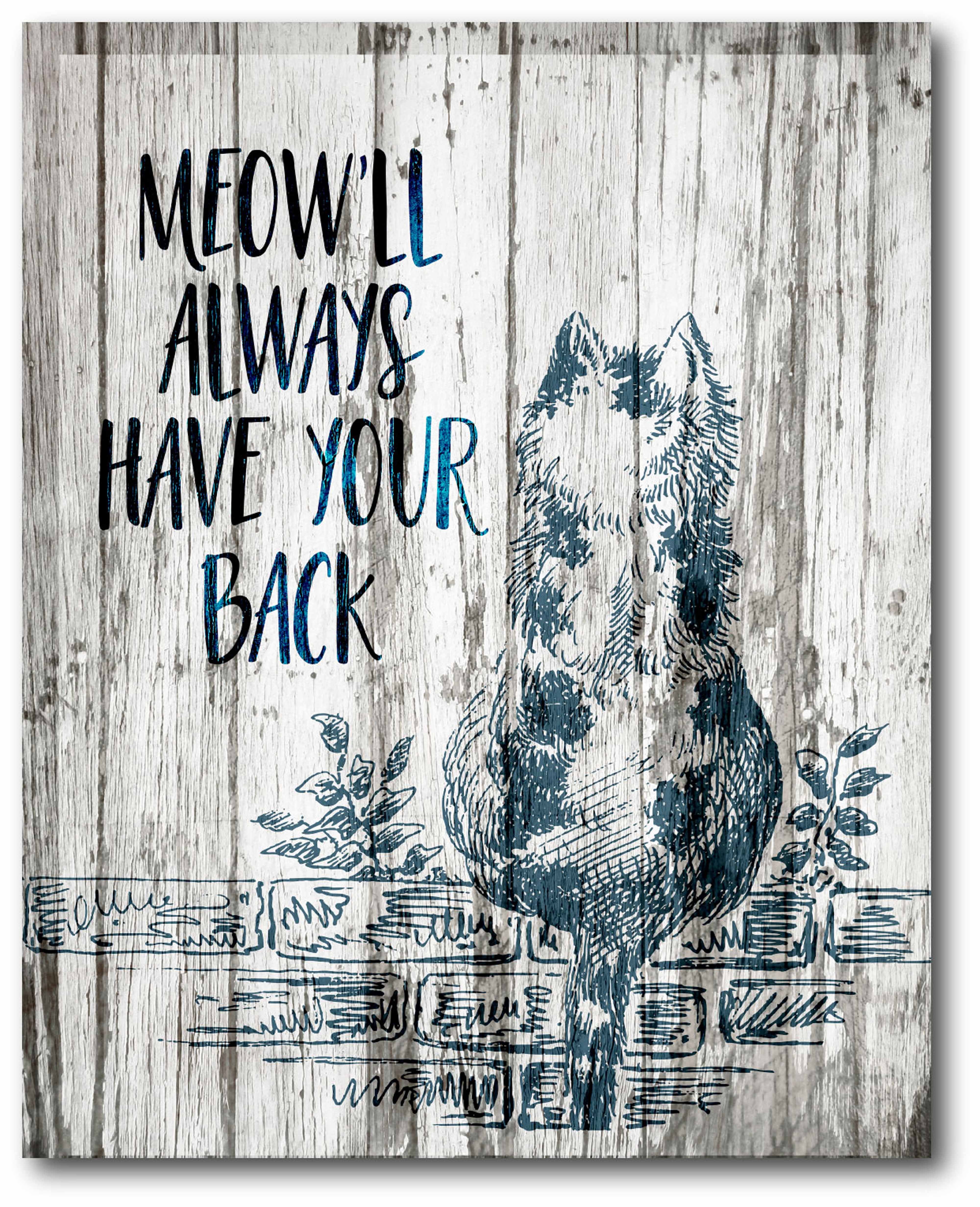 Cats Have Your Back Gallery-Wrapped Canvas Wall Art, 16x20