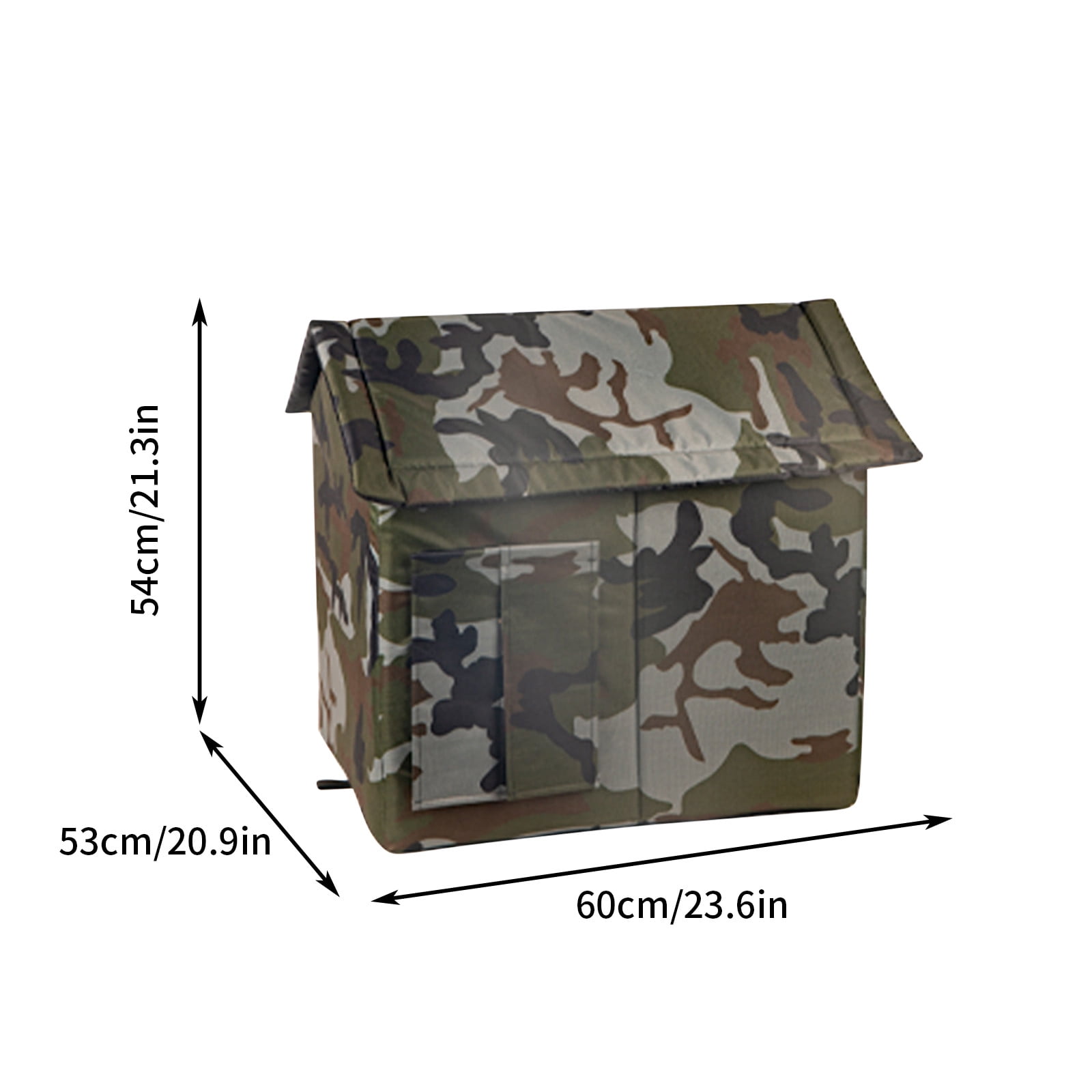 Cats Houses for Outdoor Stray Cats Shelter Weatherproof Outside Cats House Indoor Foldable Pet Cave with Tent Stakes Camouflage Insulated Cats Cave Pet Nest for Keeping Warm