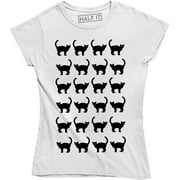 Cats Image - Different Position Funny Cat Lover Women's T-Shirt