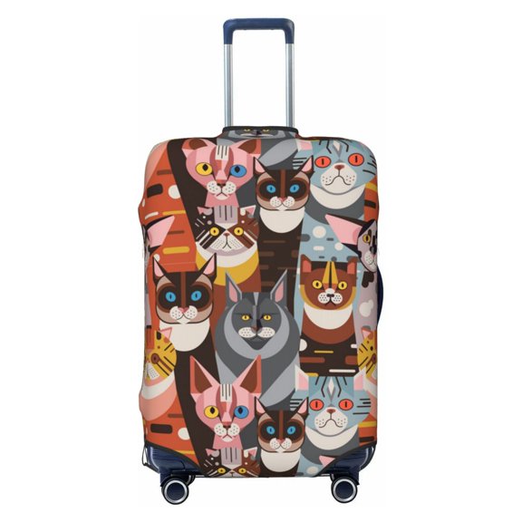Cats In Funny Poses Travel Luggage Cover Suitcase Protector Washable Protective 29"-32"