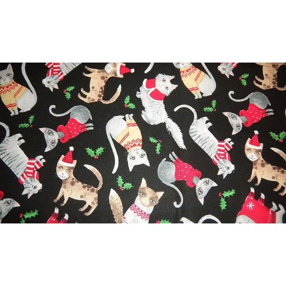 Cats In Sweaters Santa Hat Cat Christmas Kitten Purrfect Christmas