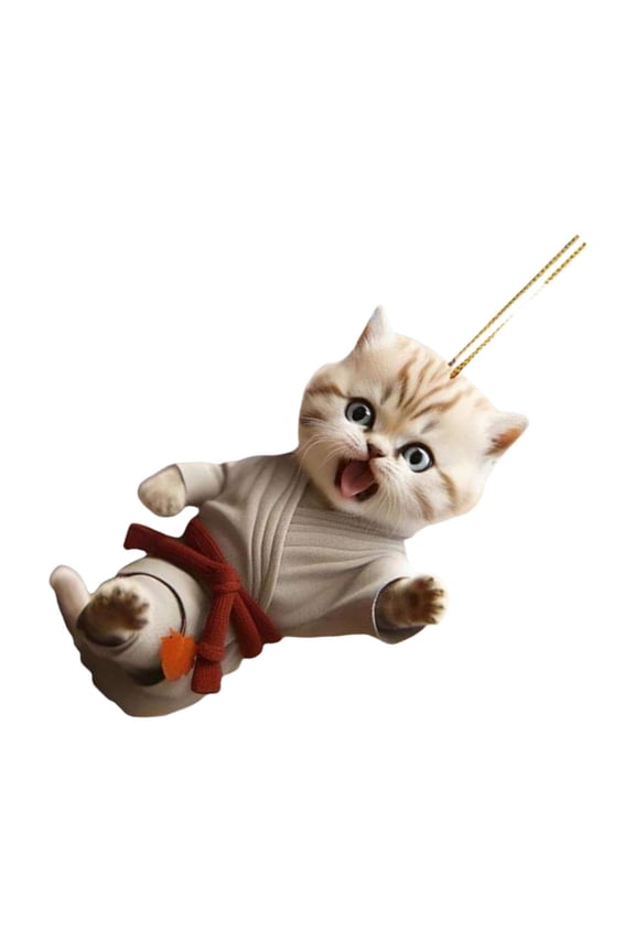 Cats Keychain Lovely Cats Keychains Judo Kitten Keyring 2D Flat AcrylicCharm Funny Keychain for Women Girl