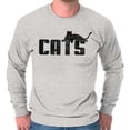 thumbnail image 1 of Cats Kittycat Feline Lovers Cool Cute Long Sleeve TShirt Men Women Brisco Brands X, 1 of 6