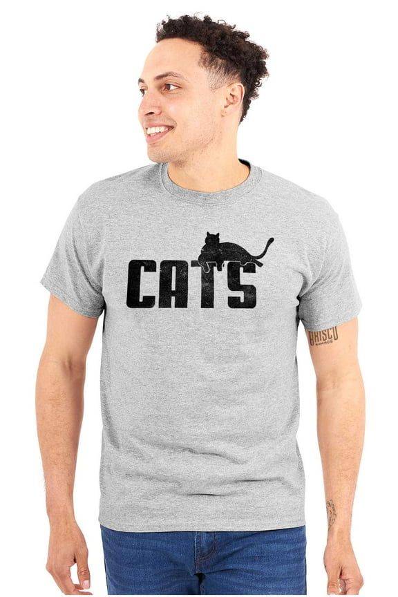 Cats Kittycat Feline Lovers Cool Cute Plus Size Crewneck Graphic Tee Shirt Brisco Brands 2X