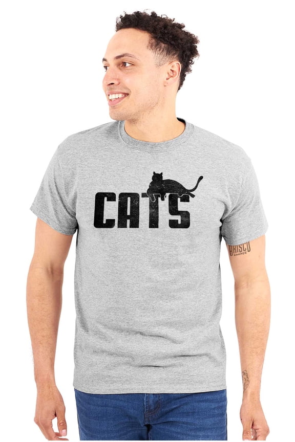 Cats Kittycat Feline Lovers Cool Cute Plus Size Crewneck Graphic Tee Shirt Brisco Brands 3X