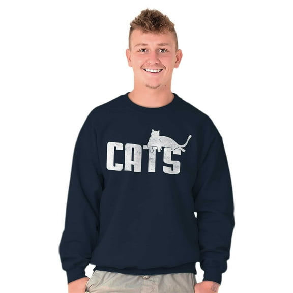 Cats Kittycat Feline Lovers Cool Cute Sweatshirt for Men or Women Brisco Brands M