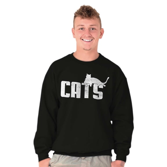 Cats Kittycat Feline Lovers Cool Cute Sweatshirt for Men or Women Brisco Brands S