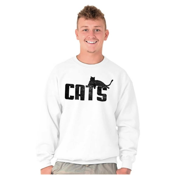 Cats Kittycat Feline Lovers Cool Cute Sweatshirt for Men or Women Brisco Brands S