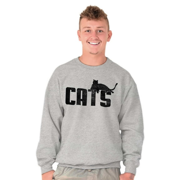 Cats Kittycat Feline Lovers Cool Cute Sweatshirt for Men or Women Brisco Brands X