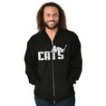 thumbnail image 1 of Cats Kittycat Feline Lovers Cool Cute Unisex Fleece Graphic Zip Up Hoodie Brisco Brands 2X, 1 of 5