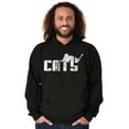 thumbnail image 1 of Cats Kittycat Feline Lovers Cool Cute Unisex Plus Fleece Graphic Hoodie Brisco Brands 2X, 1 of 5