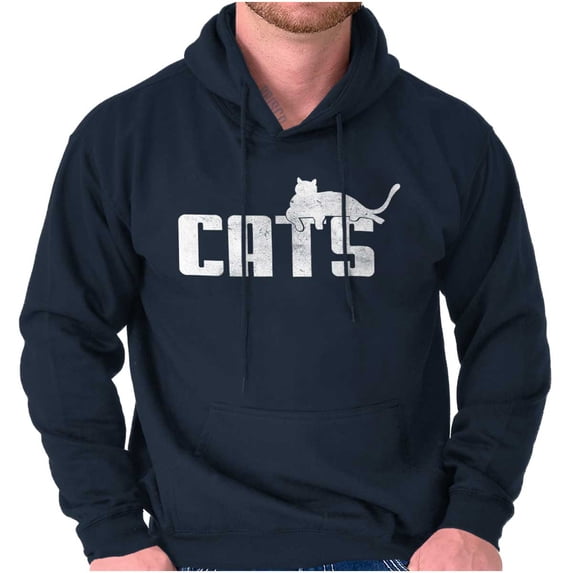 Cats Kittycat Feline Lovers Cool Cute Unisex Plus Fleece Graphic Hoodie Brisco Brands 3X