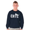 thumbnail image 1 of Cats Kittycat Feline Lovers Cool Cute Unisex Plus Size Sweatshirt Brisco Brands 3X, 1 of 6