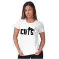 thumbnail image 1 of Cats Kittycat Feline Lovers Cool Cute Womens Fitted Plus Size Graphic Tee Brisco Brands 3X, 1 of 5