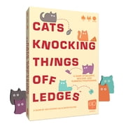 Cats Knocking Things Off Ledges™, A Fun Dexterity Stacking Game, Features Cute Cats & Toy Wooden Pieces, Portable to Play Anywhere, Ages 10+, 2-4 Players, A Party Game From The Op Games