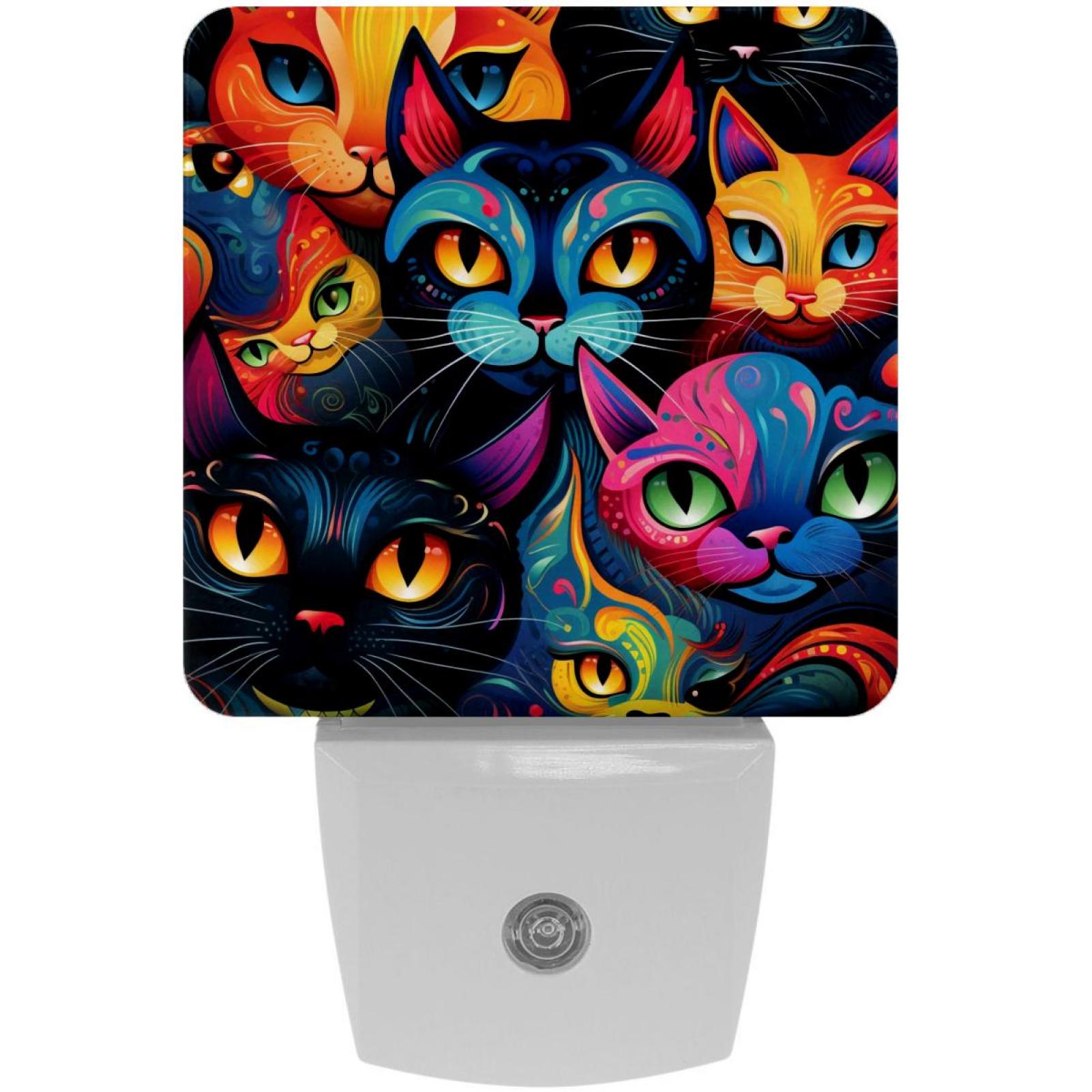 Cats LED Square Night Lights - Stylish and Convenient Illumination for ...
