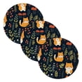thumbnail image 1 of Cats Leaves Flowers Trivet Mats Woven Pot Holders 3Pcs Non-Slip Heat Resistant for Hot Pots Pans Pats, 1 of 6