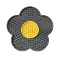 thumbnail image 1 of Cats Lick Pad With Suctions Cup Base Flower Shape Slow Feeders Mat For Cat Small Dogs Choke Prevention Bowl(Grey-15cm), 1 of 4