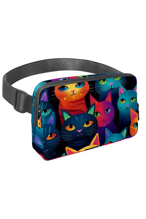 Cats Lightweight Adjustable Belt Bag with Extension Strap for Unisex - Fanny Bag, Crossbody Bag, Money Belt