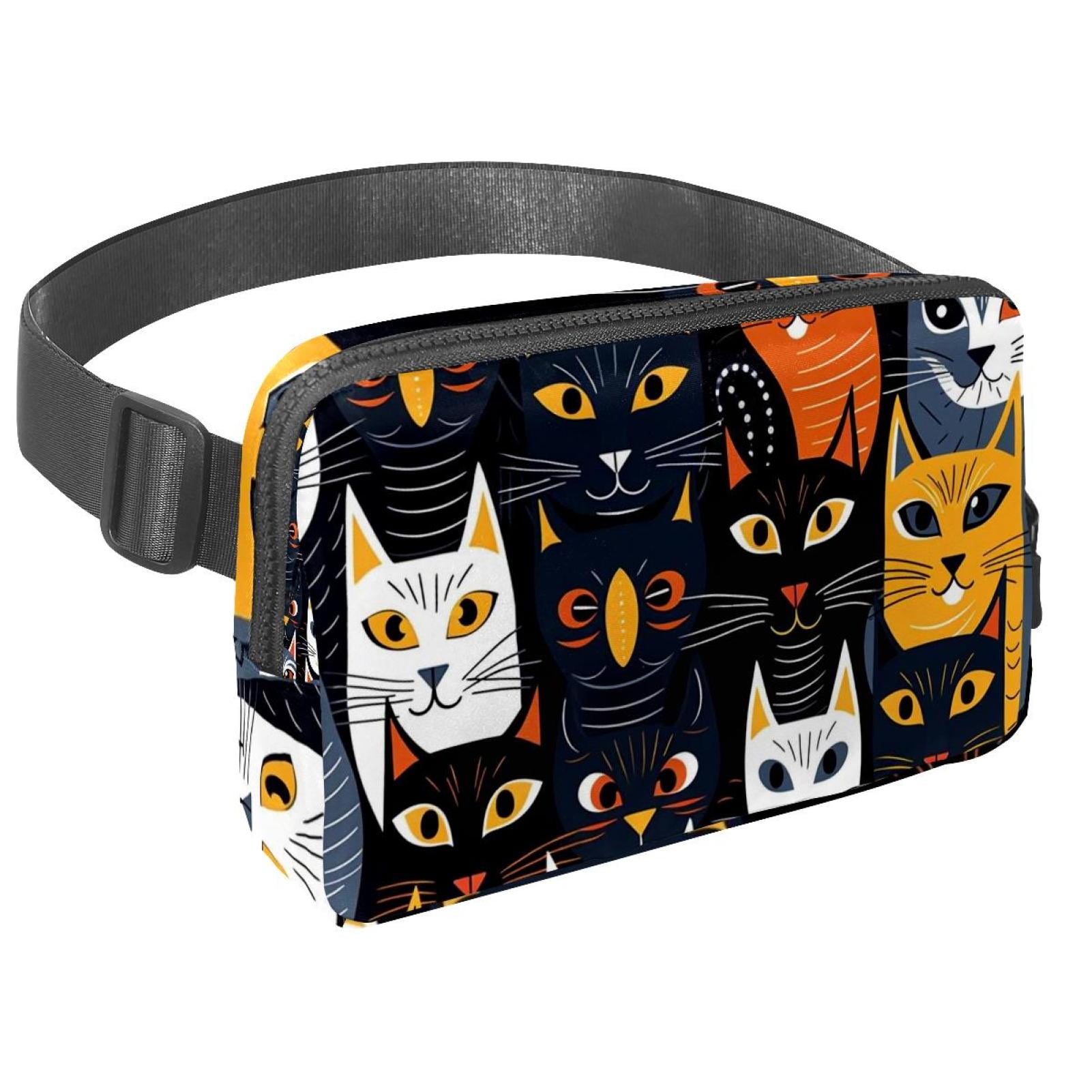 Cats Lightweight Adjustable Waist Bag Fanny Pack with Extension Strap - Unisex Fitness Running Belt
