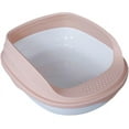 Cats Litter Pan with High Sides, Potty Toilet, Easy to Clean, Litter