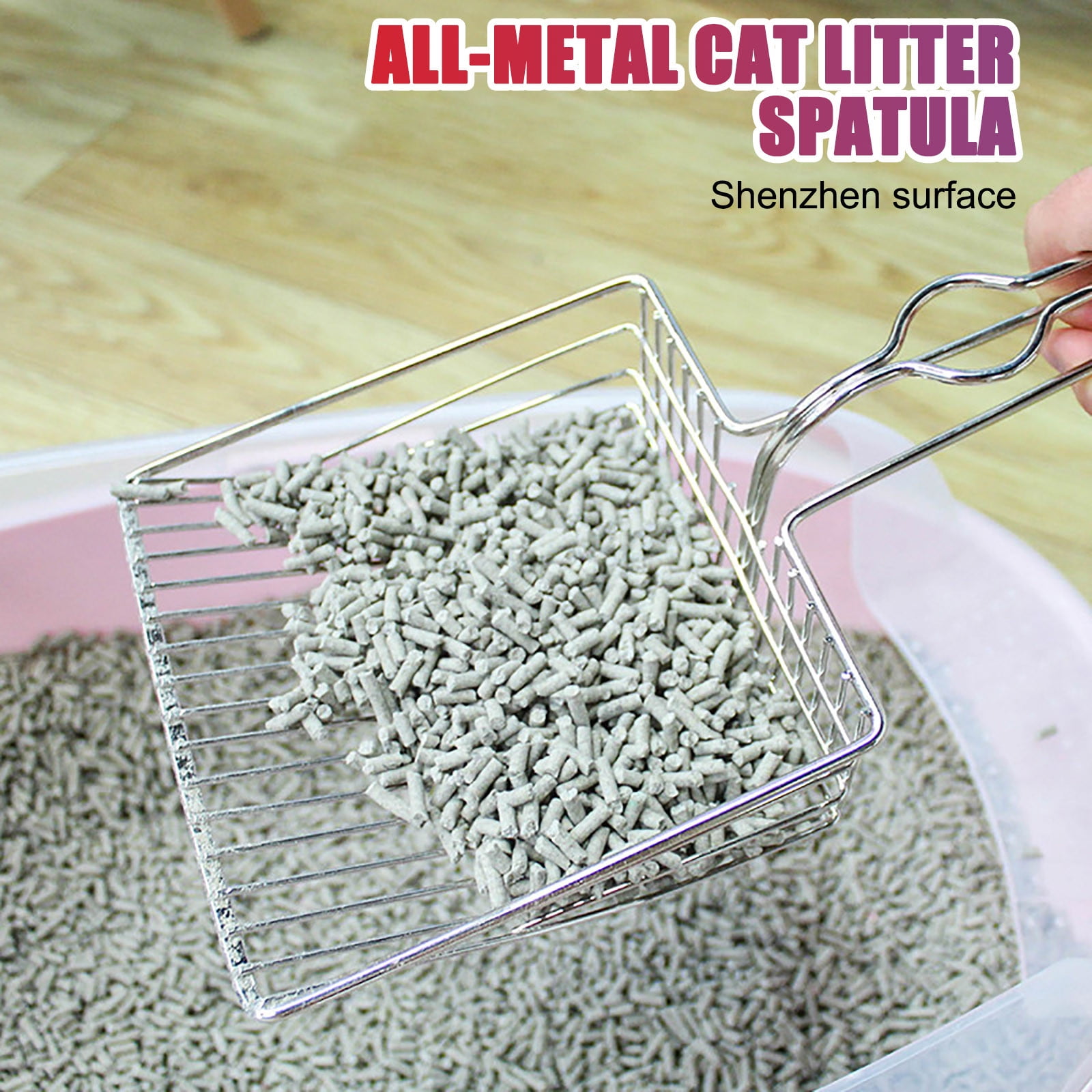 Cats Litter Poop Chute Thin Metal Litter Attractant Reptile Sand for