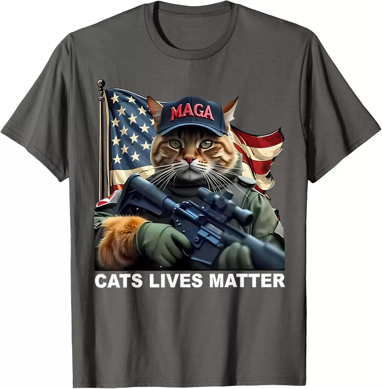 Cats Lives Matter Funny Trump 2024 Cat MAGA Unisex TShirt