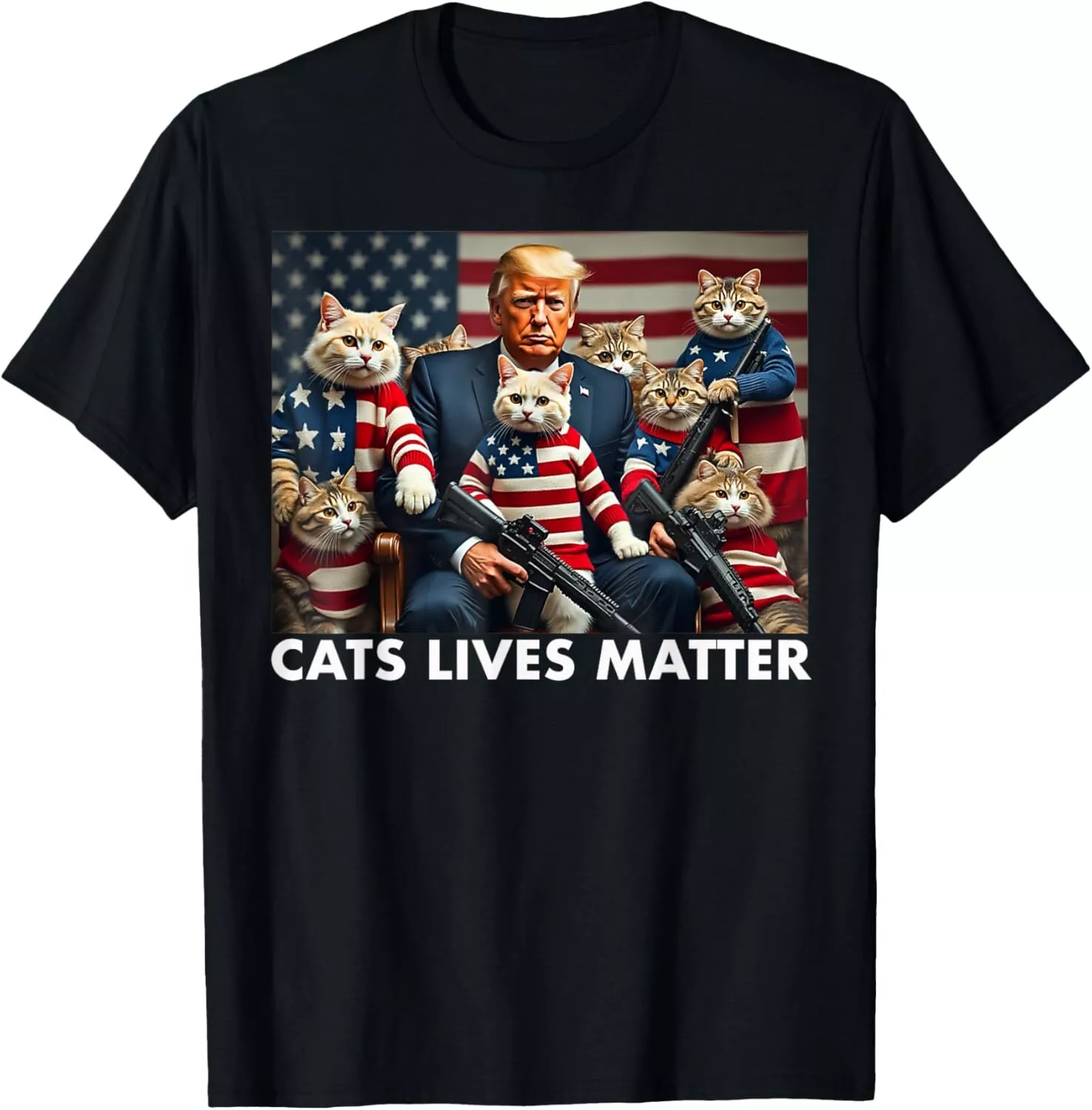 Cats Lives Matter Funny Trump 2024 Cat MAGA Unisex TShirt