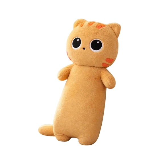Cats Long Plushie Pillow Stuffed Toy Cute Body Cushion Soft Hugging Pillow For Sleeping Sofa Decoration Gift For Kids Girls Boys