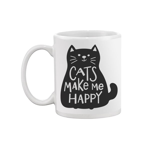 Cats Make Me Happy Mug - Image by Shutterstock