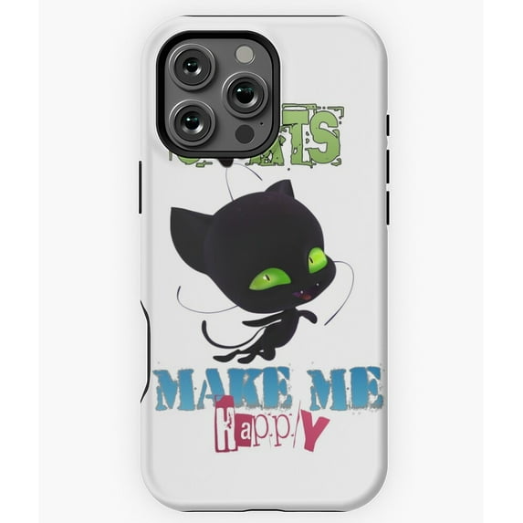 Cats Make Me Happy Pet Lover N4573 Phone Case for iPhone 17 16 15 14 13 12 11 Pro Max