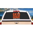 thumbnail image 1 of Cats Make Me Happy Rear Window Graphic | HD Truck & Car Back Window Graphic SignMission, 1 of 3