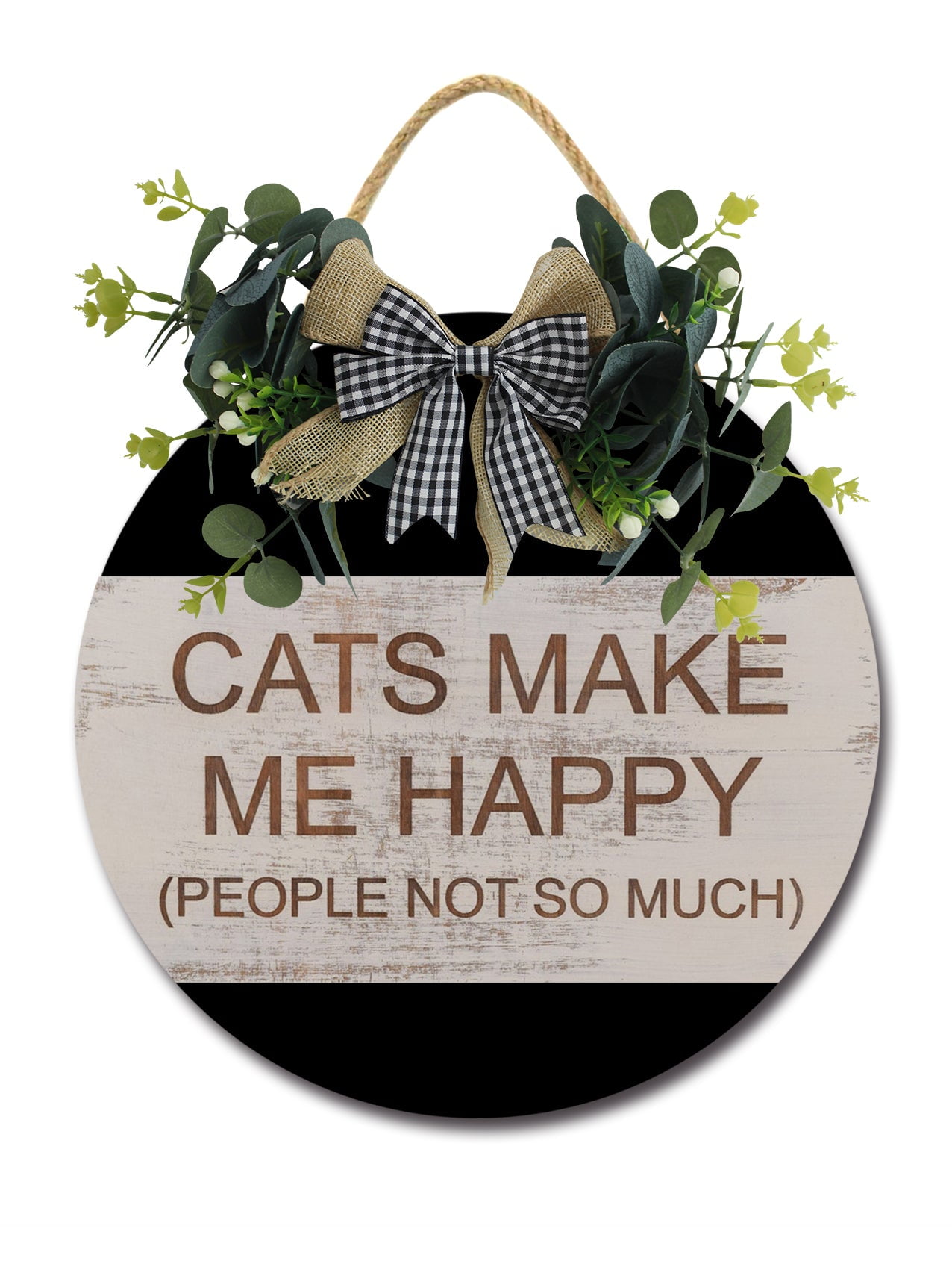 Cats Are Nice Here - Personalized Custom 3D Effect Wood Sign