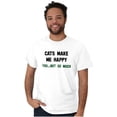 thumbnail image 1 of Cats Make Me Happy You Not So Much Men's Graphic T Shirt Tees Brisco Brands X, 1 of 6