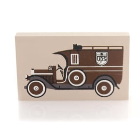 3.00In Delivery Truck, Wood, Accessory Ups Brown Retired 196