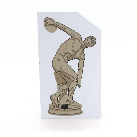 Cats Meow Village DISKOBOLOS SCULPTURE Wood Accessory Discus Thrower 148 Discus