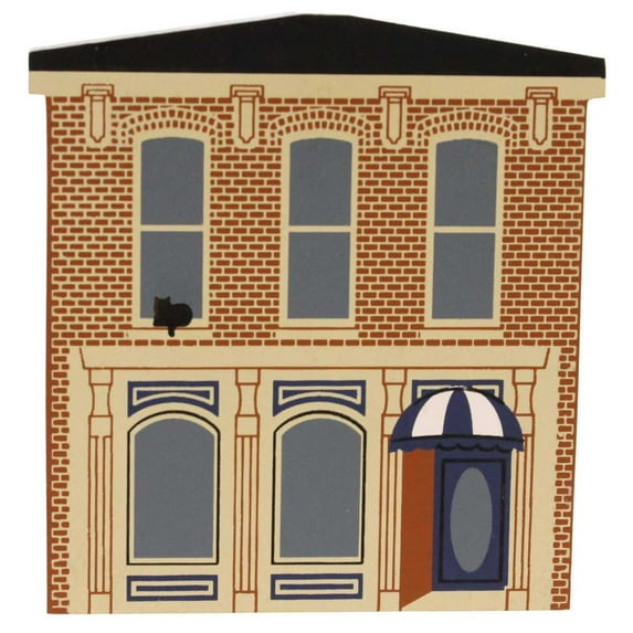 Cats Meow Village DRESDEN FINERY Wood Landmark Basket Dresden Cstm000004