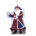 thumbnail image 1 of Cats Meow Village Red White & Blue Santa Wood 2020 Christmas Ornament 20695, 1 of 3